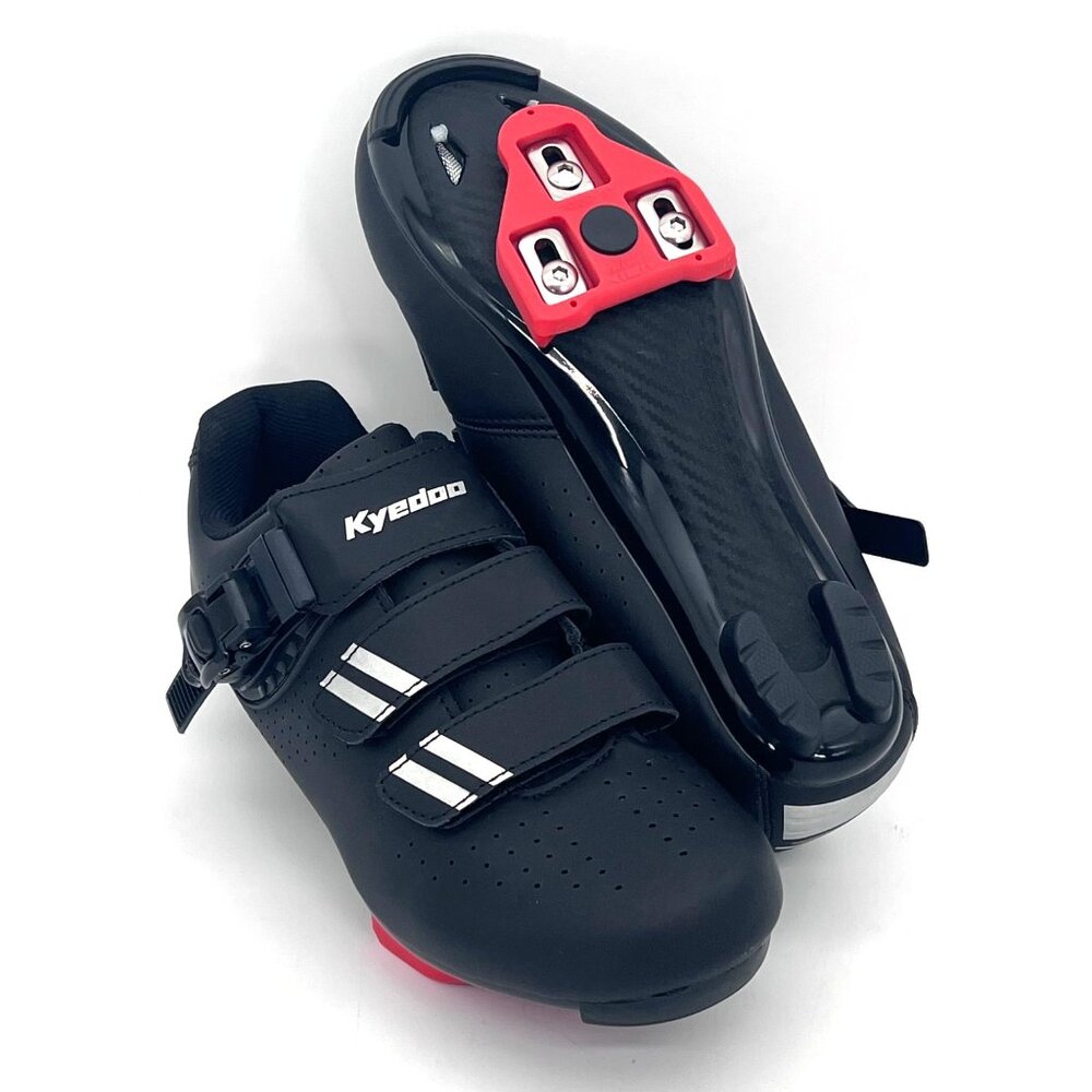 Kyeodo Cycling Shoes Mens 7 Womens 8.5 Black Delta Pedals Pelaton Compatible New - Picture 1 of 16